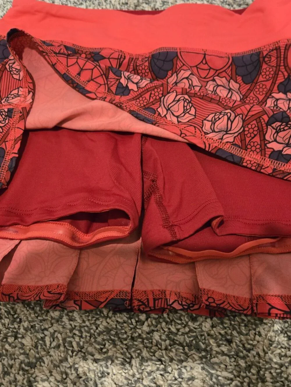 Lululemon Pace Setter Skirt Prisma Multi Guava Lava Boom Juice 2